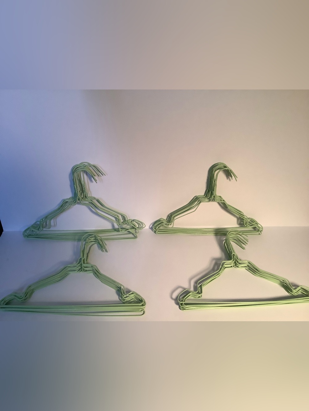 Sea foam Green coated children’s wire hangers sets of 40